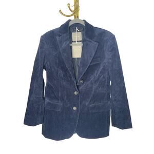 Everlane Corduroy 80s Blazer Jacket Oversized Fit Academia Career Navy Sz 0